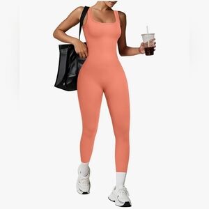 New Women's Coral Jumpsuit